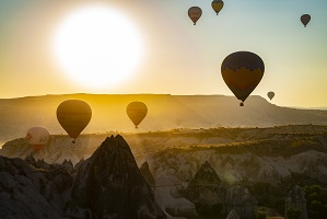 a large balloon in the sky